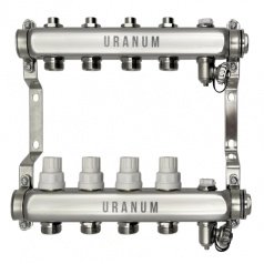 Коллектор высокотемпературного отопления URANUM с термостатич. клапанами, 1