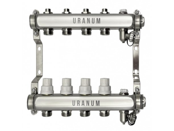 Коллектор высокотемпературного отопления URANUM с термостатич. клапанами, 1