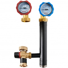 Насосная группа ROMMER RDG-0002-012501 с термостатическим смесит. клапаном (20-40°С) 1 без насоса