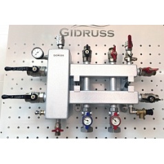 Коллектор балансировочный Gidruss BM-100-3DU 1+1+1 выходов + монт. комплект