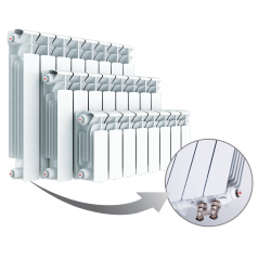 Биметаллический радиатор Rifar Base Ventil 500/6 нижнее правое подключение