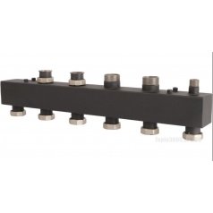 Коллектор стальной распределительный  ROMMER RDG-0017 5 отопительных контура 1 1/2х1 1/2