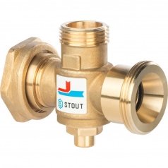 Клапан термостатический смесительный Stout G 1”1/2M-G 1”1/2F-G 1”M 60°С