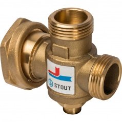 Клапан термостатический смесительный Stout G 1”M-G 1”1/2 F-G 1”M 70°С