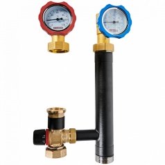 Насосная группа ROMMER RDG-0002-012503 с термостатическим смесит. клапаном (35-60°С) 1 без насоса