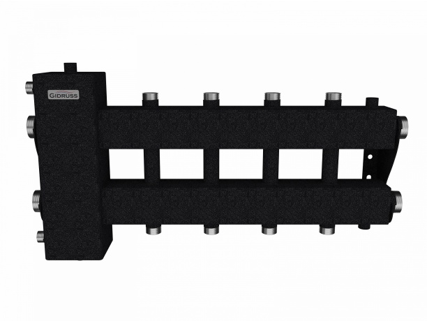 Коллектор балансировочный GIDRUSS BM-150-5DU ( гидрострелкой + крепеж)