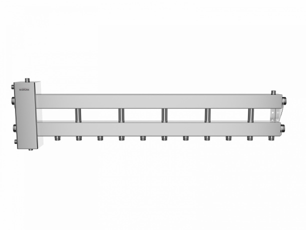 Коллектор балансировочный GIDRUSS BMSS-150-6D ( нерж. до 150 кВт, 5 конт. G1, бок. контур G1 1/2 )