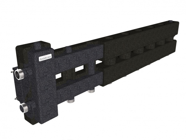 Коллектор балансировочный GIDRUSS BM-60-5D. EPP (4+1 контура 4D кроншт. EPP-термоизоляция)