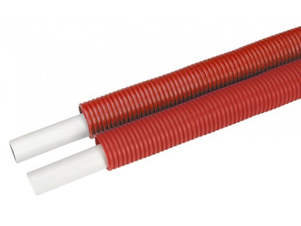 Труба металлопластиковая Henco 16 (2,0) Стандарт в красной гофре бухта 100м