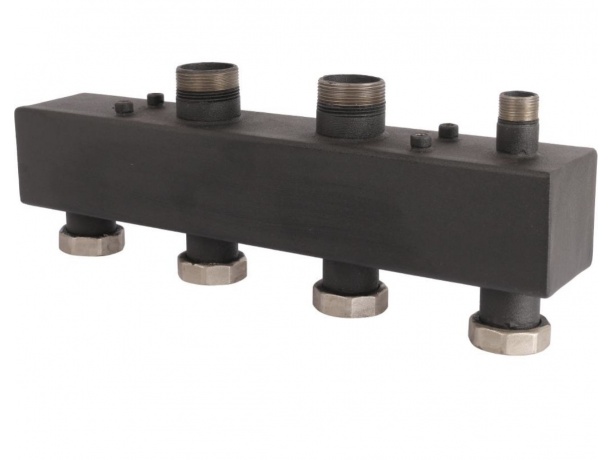 Коллектор стальной распределительный ROMMER RDG-0017-004002 2 отопительных контура 1 1/2