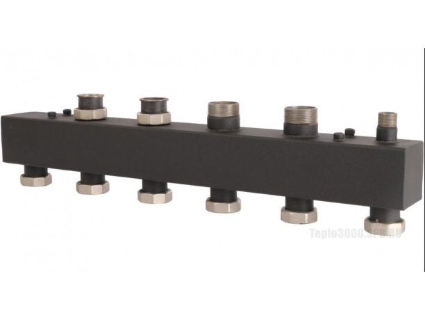 Коллектор стальной распределительный  ROMMER RDG-0017 3(4) отопительных контура 1,1/2х1,1/2