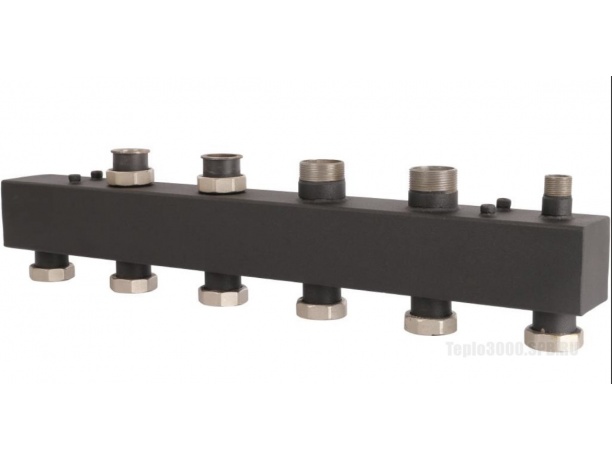 Коллектор стальной распределительный ROMMER 4(6) отопительных контура