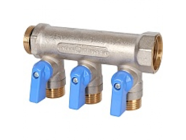 Коллектор с шар.кранами 3/4