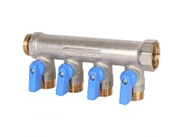 Коллектор с шар.кранами 3/4