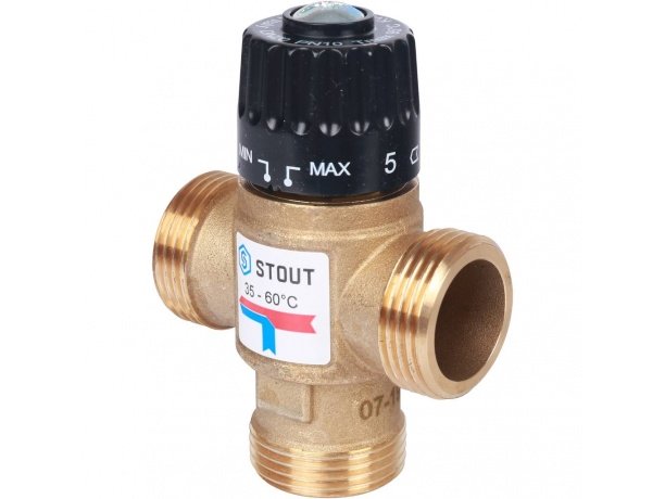 Клапан термостатический смесительный (отопление и ГВС) Stout 1