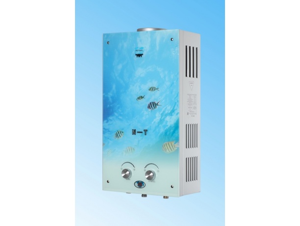 Газовая колонка Нева-Транзит Glass ВПГ-10ЕG, водопад